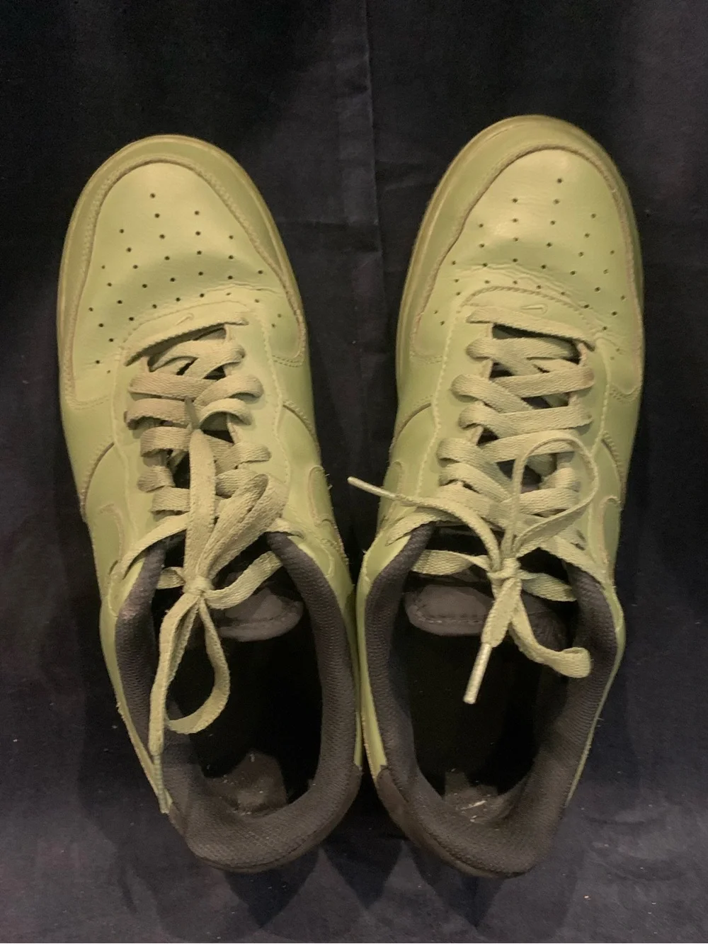 Nike Olive Green Low-Top Air Force 1.